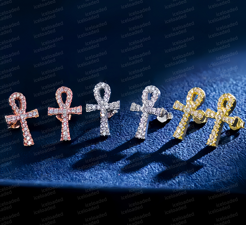 Ankh Cross Earrings